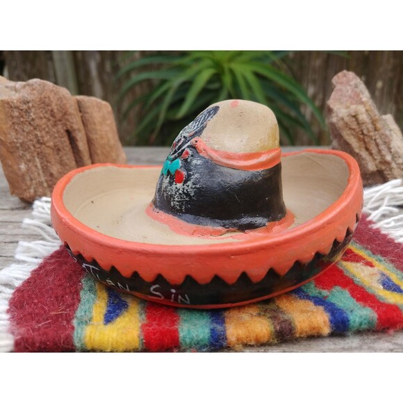 Vintage Restaurant El Cid Handcrafted Clay Pottery Souvenir Ashtray - Picture 16 of 16